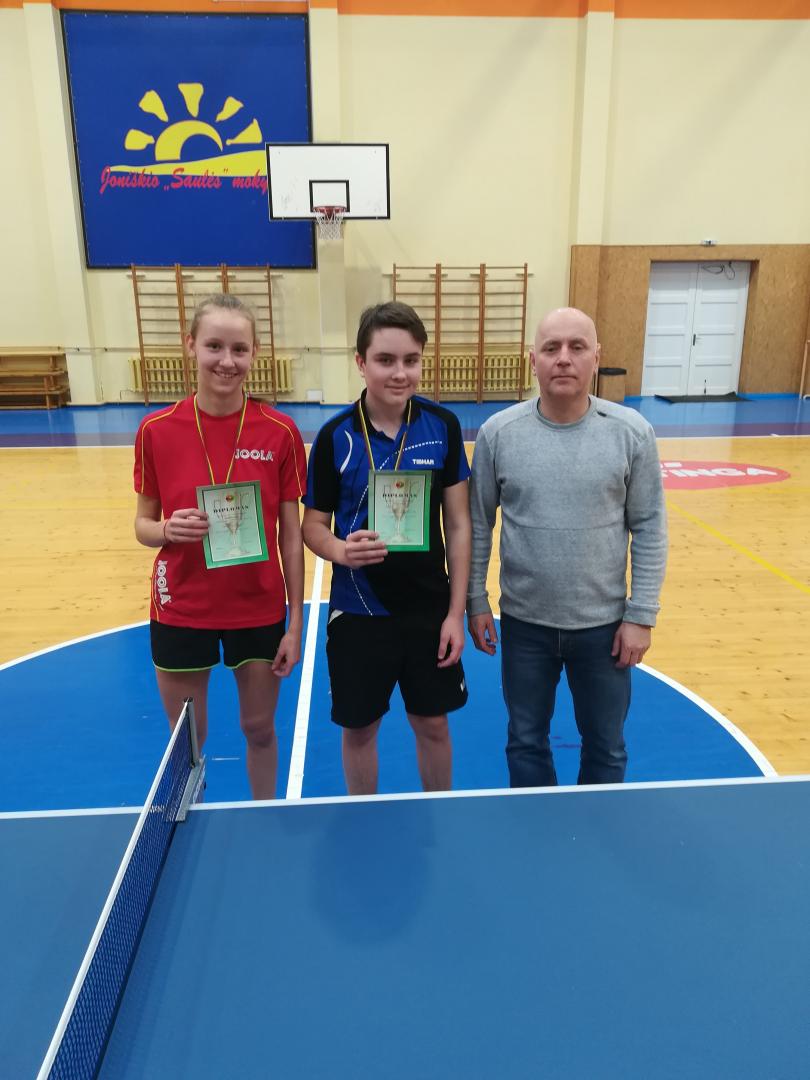 Karinai Alkimavičiūtei ir Ryčiui Damuliui bronzos medaliai     
