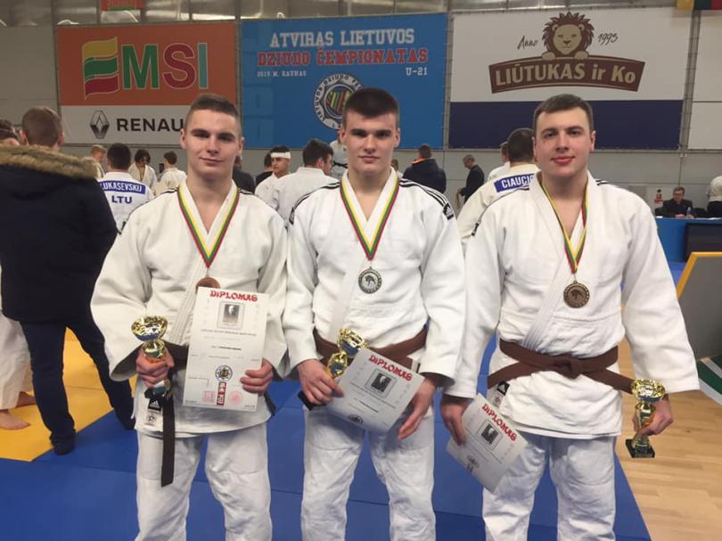 Iš U-21 dziudo čempionato parsivežti trys medaliai