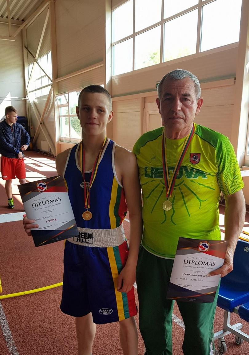 Lietuvos jaunių bokso čempionas Simas Kiminius