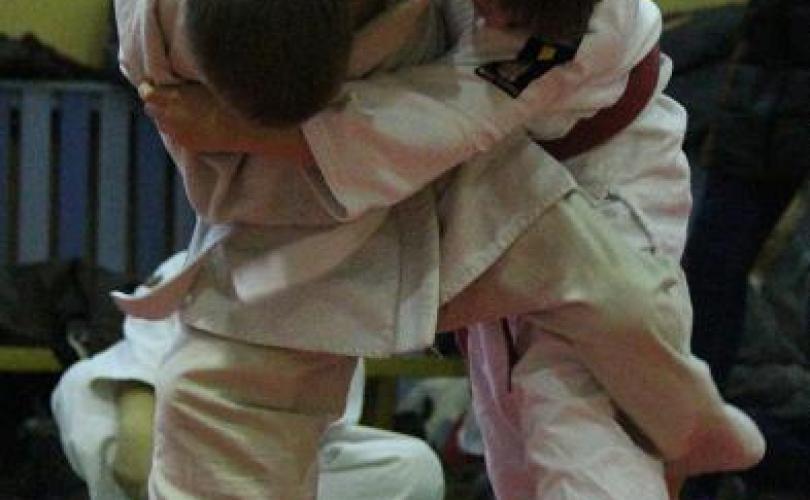Plungėje ant tatamio imtyniavo berniukai ir mergaitės