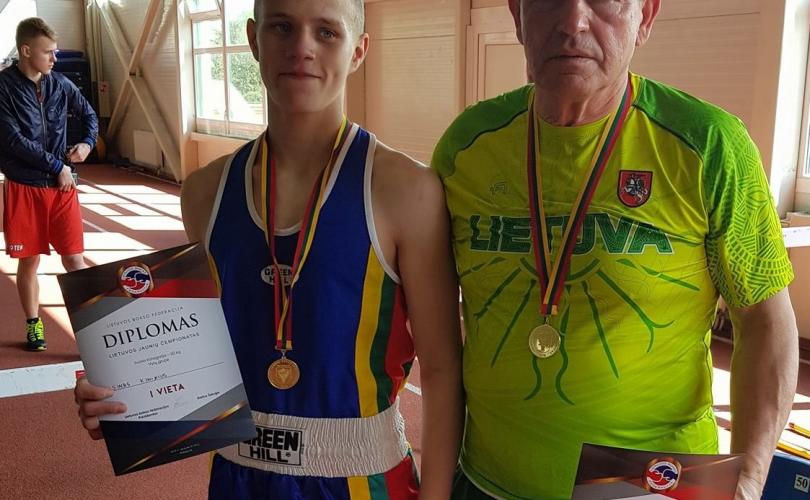 Lietuvos jaunių bokso čempionas Simas Kiminius